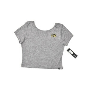 Certo Women's Scoop Back Short Sleeve Tee Dark Haze IOWA Athletic Size XL NEW